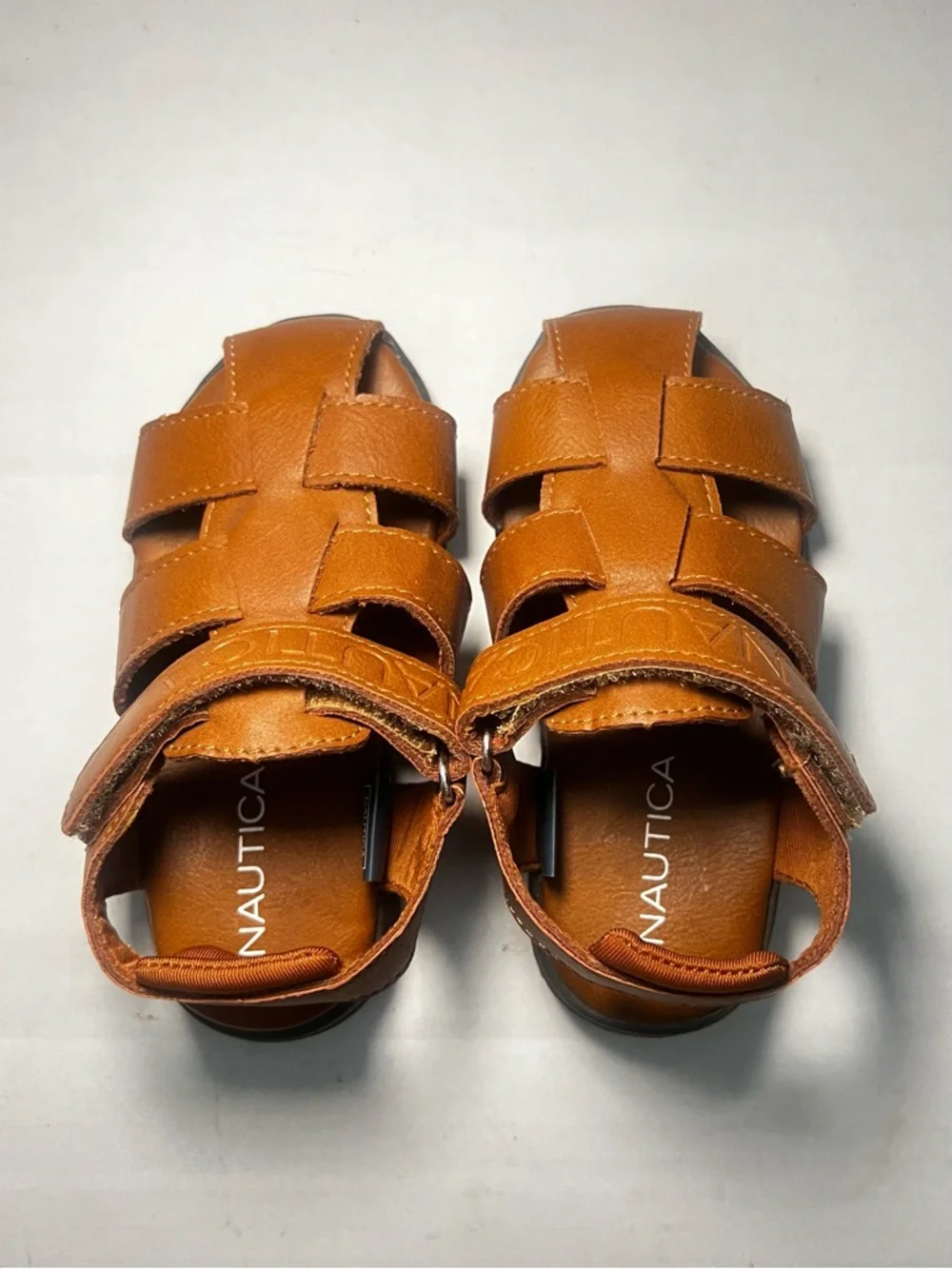 Nautica Chaim Closed-Toe Unisex Sandals Toddler Sz 7 Brown Preppy Outdoor Casual